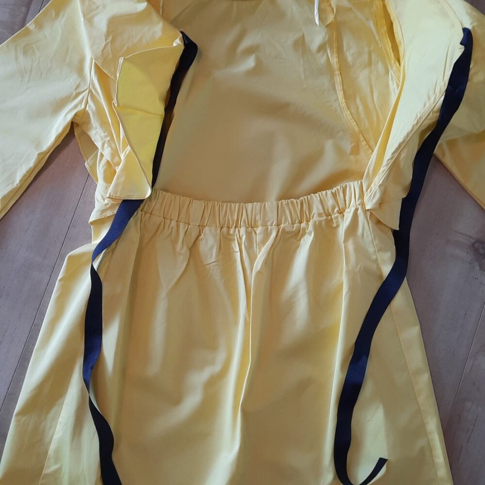 Zara Yellow Open Back Ruffle Dress - Picture 4 of 5